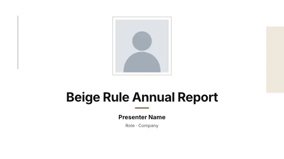 Beige Rule presentation design