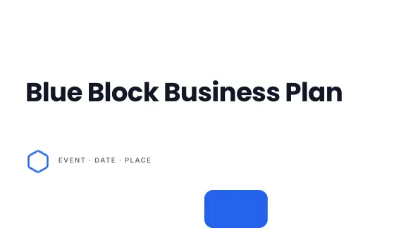 Blue Block presentation design