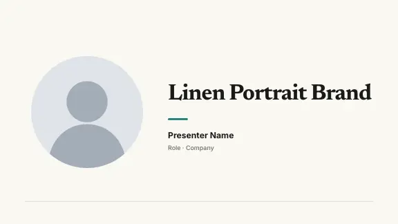Linen Portrait presentation design