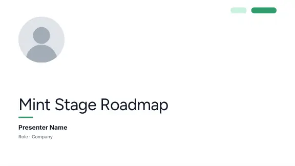 Mint Stage presentation design