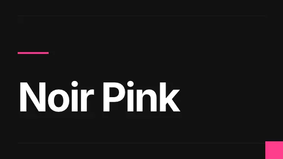 Noir Pink presentation design