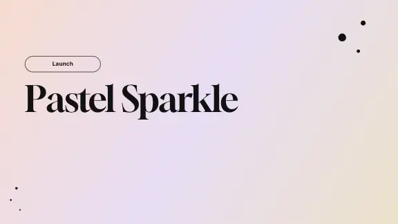 Pastel Sparkle presentation design