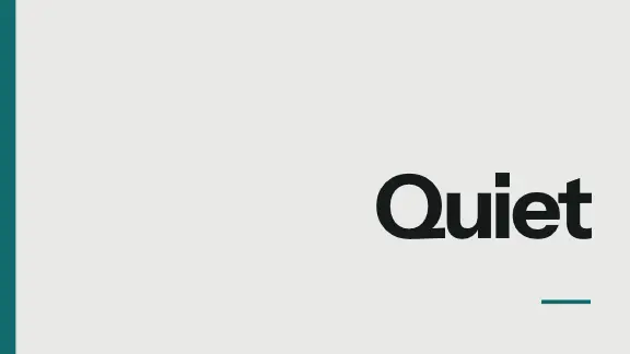 Quiet Block presentation design