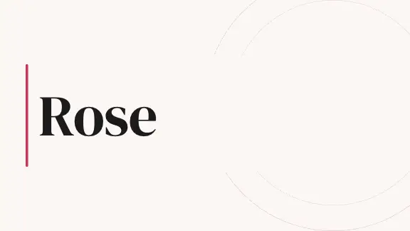 Rose Editorial presentation design