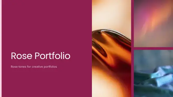Rose Portfolio presentation design