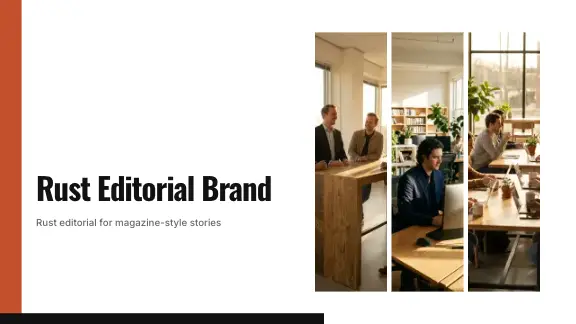 Rust Editorial presentation design