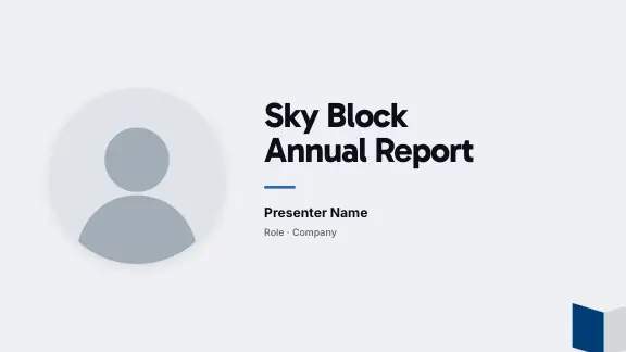 Sky Block presentation design