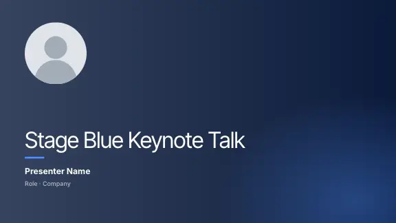 Stage Blue presentation design