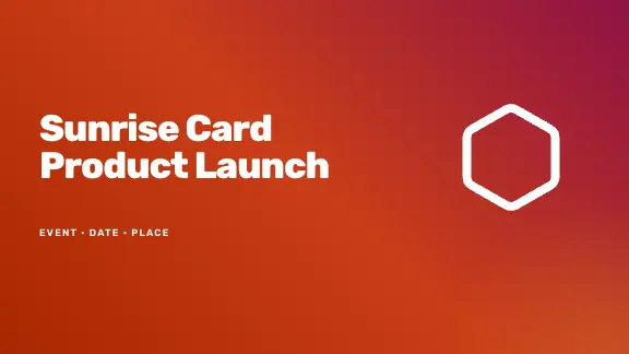 Sunrise Card presentation design