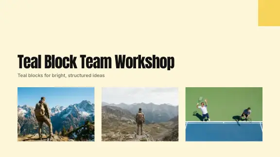 Teal Block presentation design