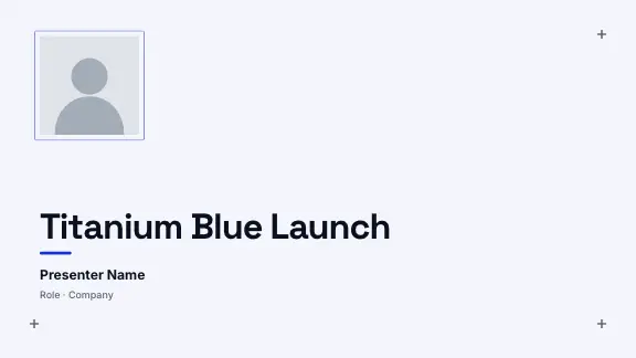Titanium Blue presentation design