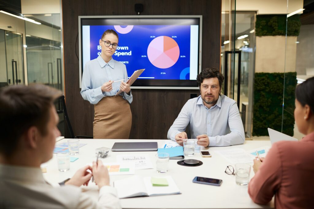 People at business presentation