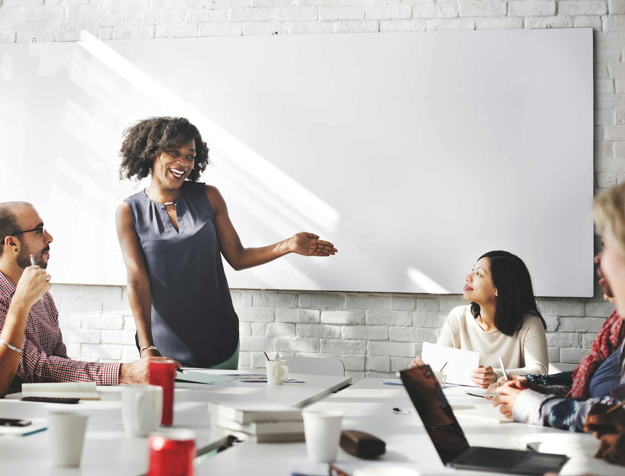 Woman giving a presentation