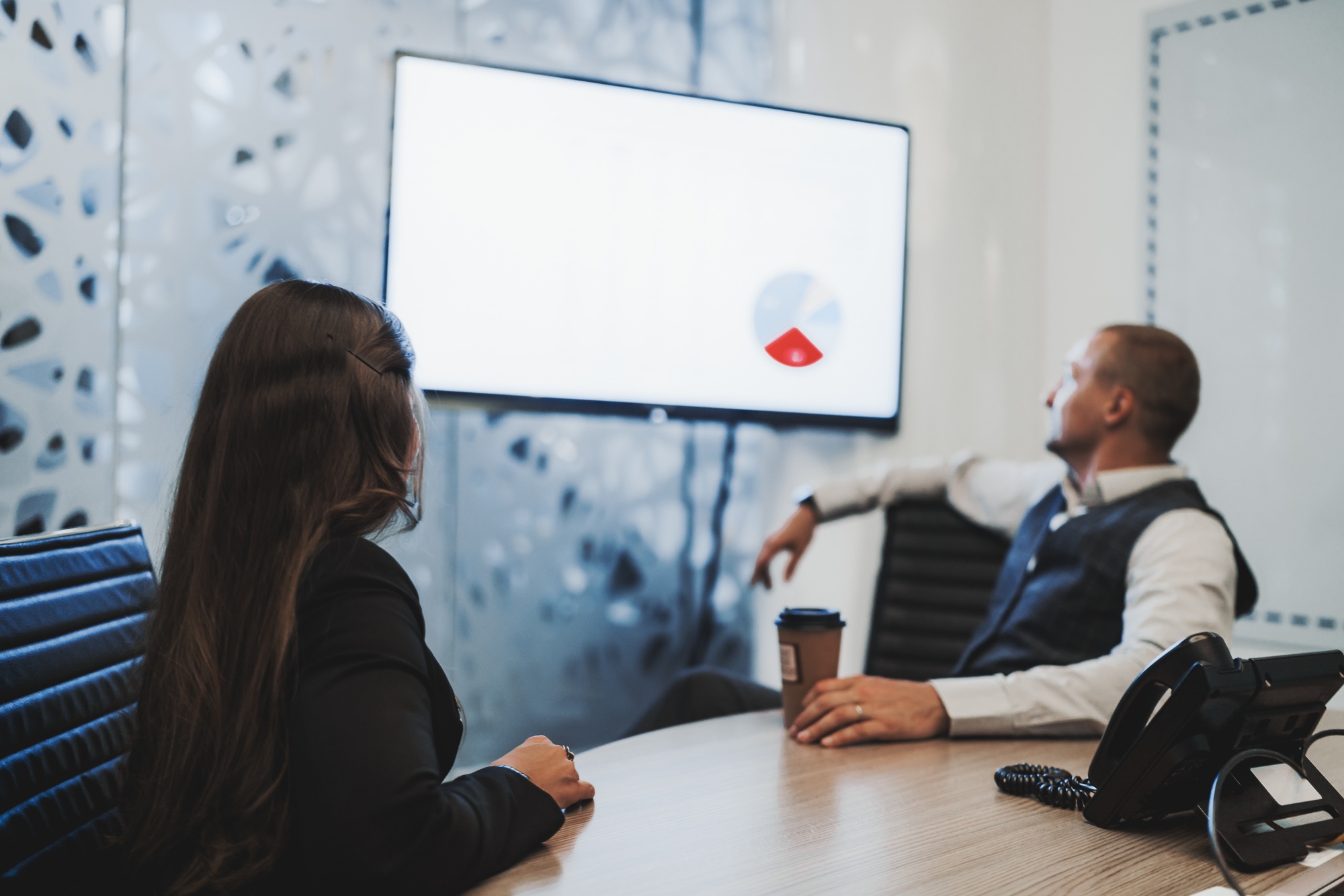 Business presentation in a boardroom