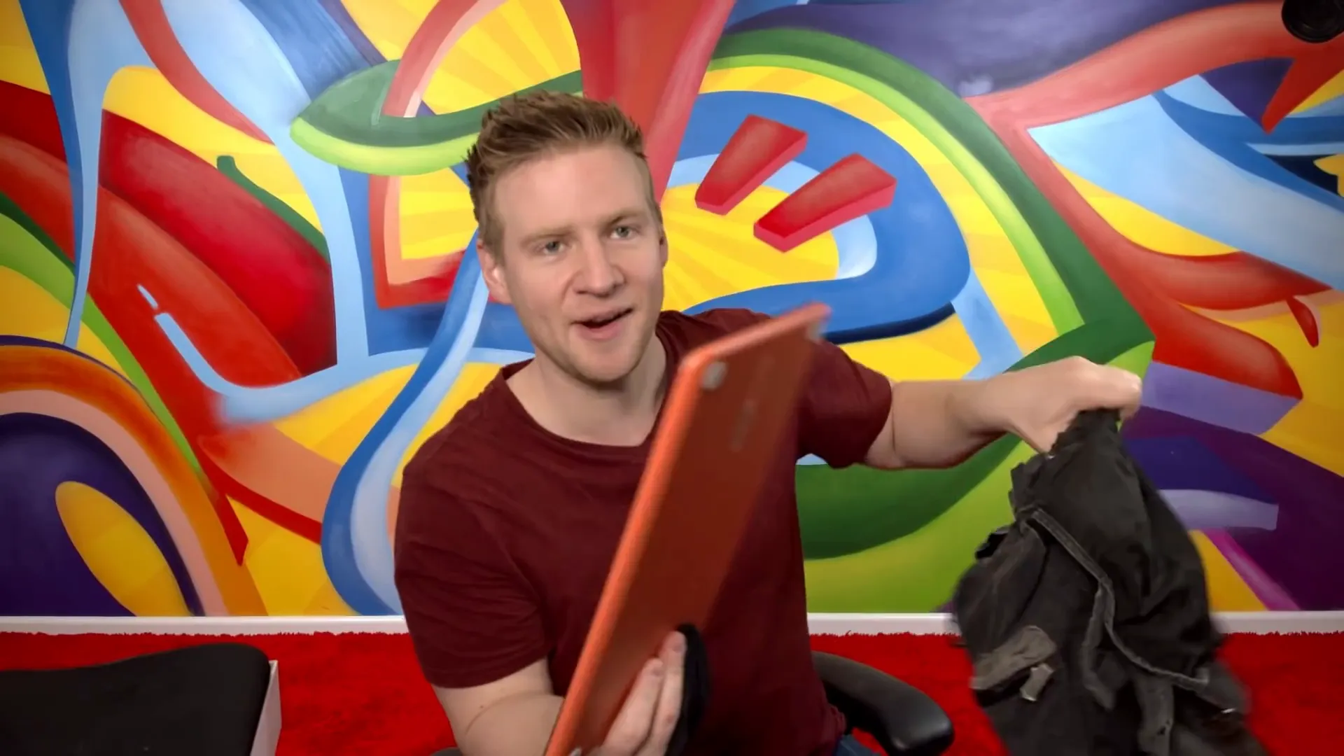 Huion Canvas tablet in a backpack