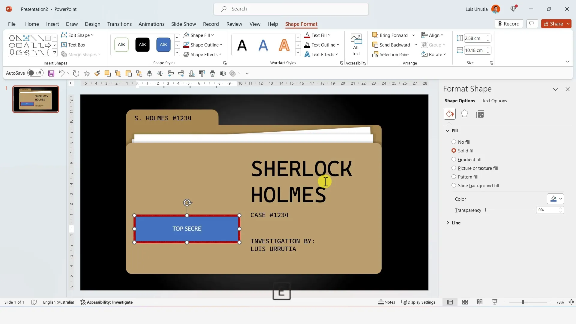 Creating a red 'Top Secret' stamp with thick outline and rotated text