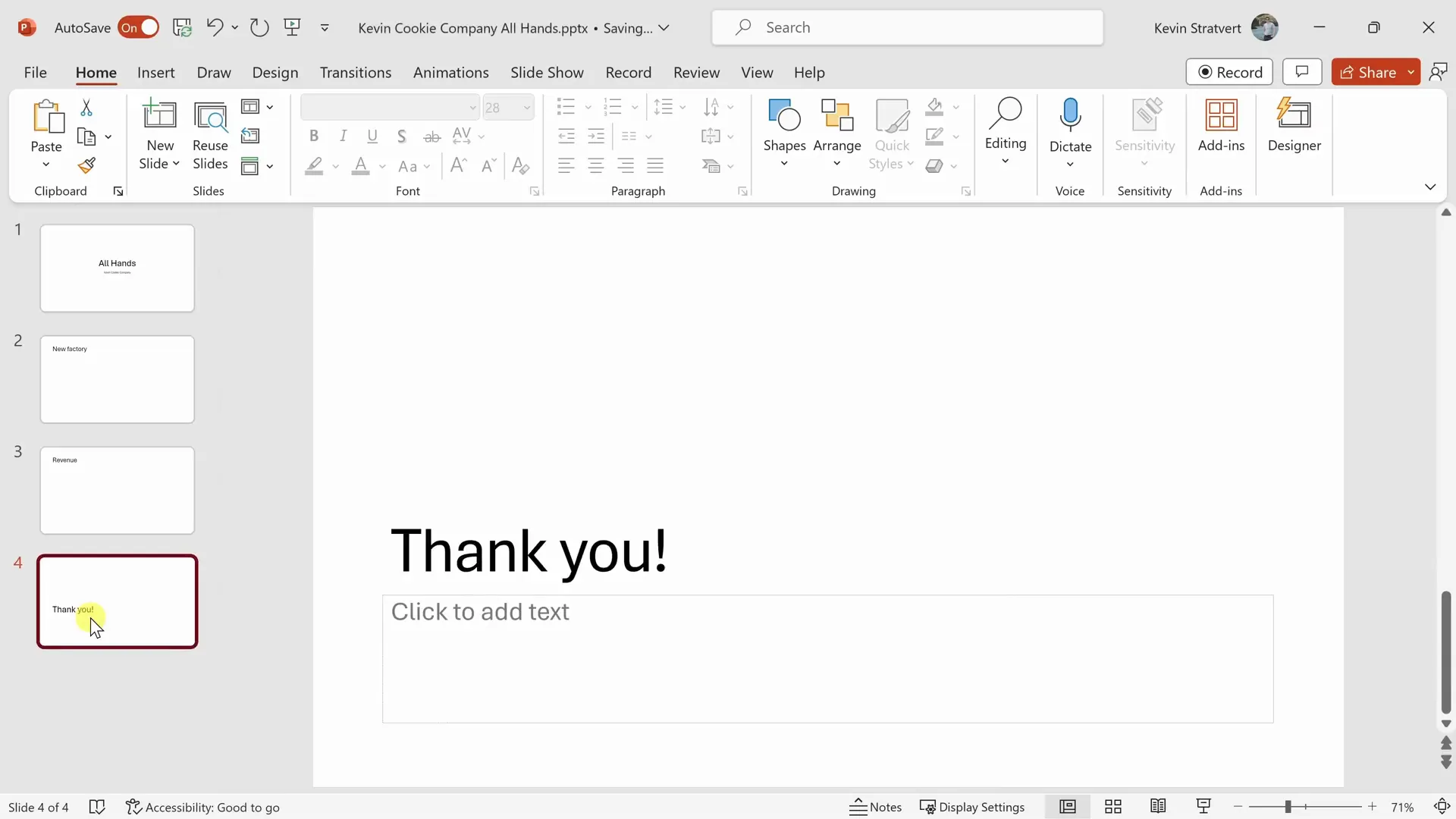 Deleting a slide in PowerPoint