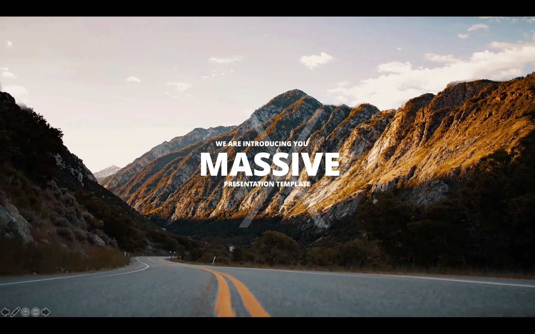 Parallax effect in Massive X template with zooming road and sky