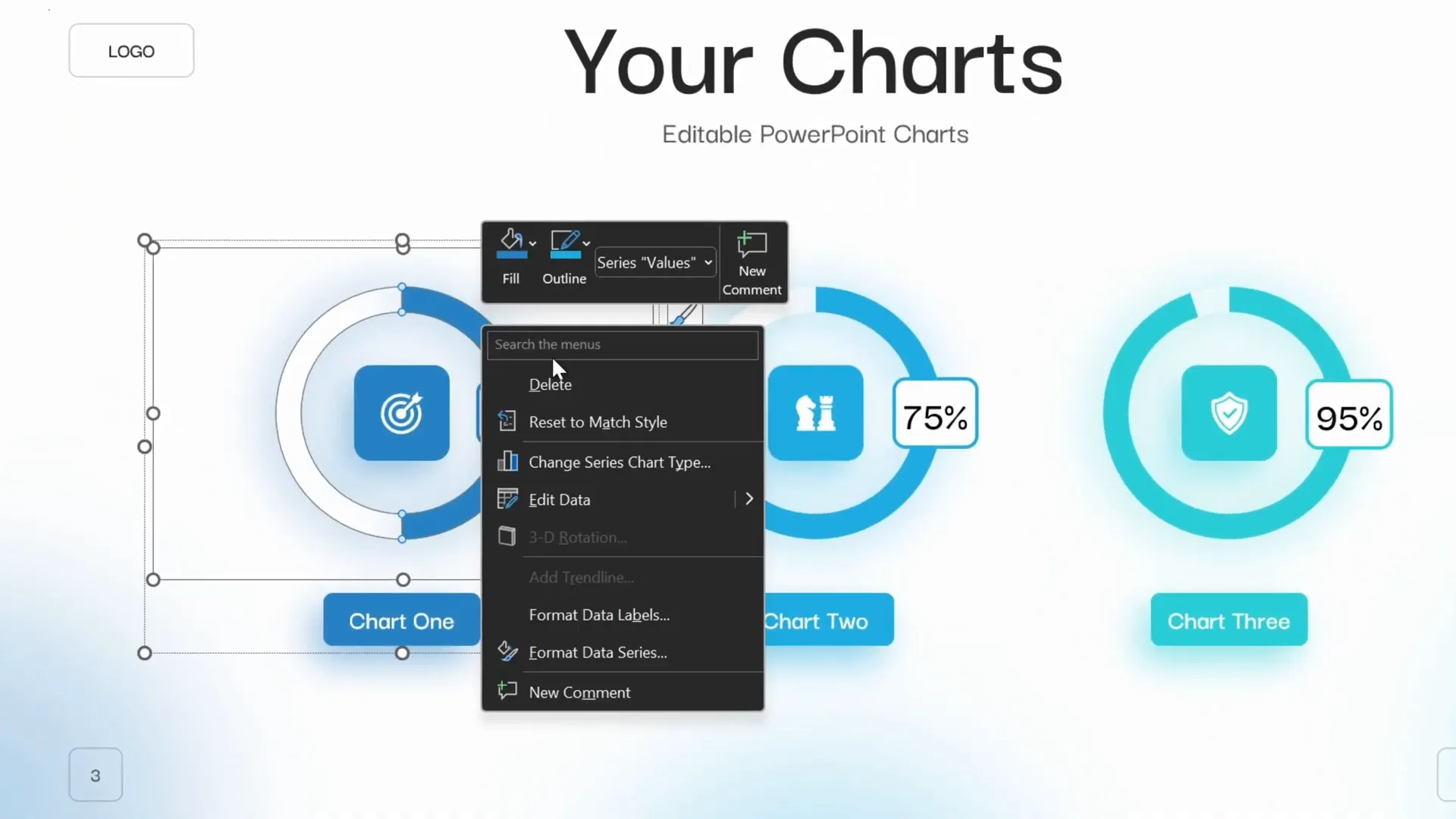 Editable chart linked to Excel with data update