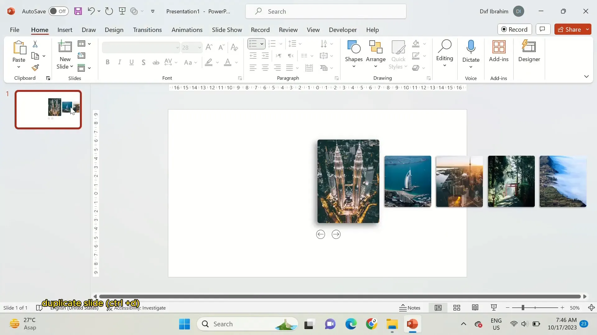 Animation pane showing multiple animations on an object