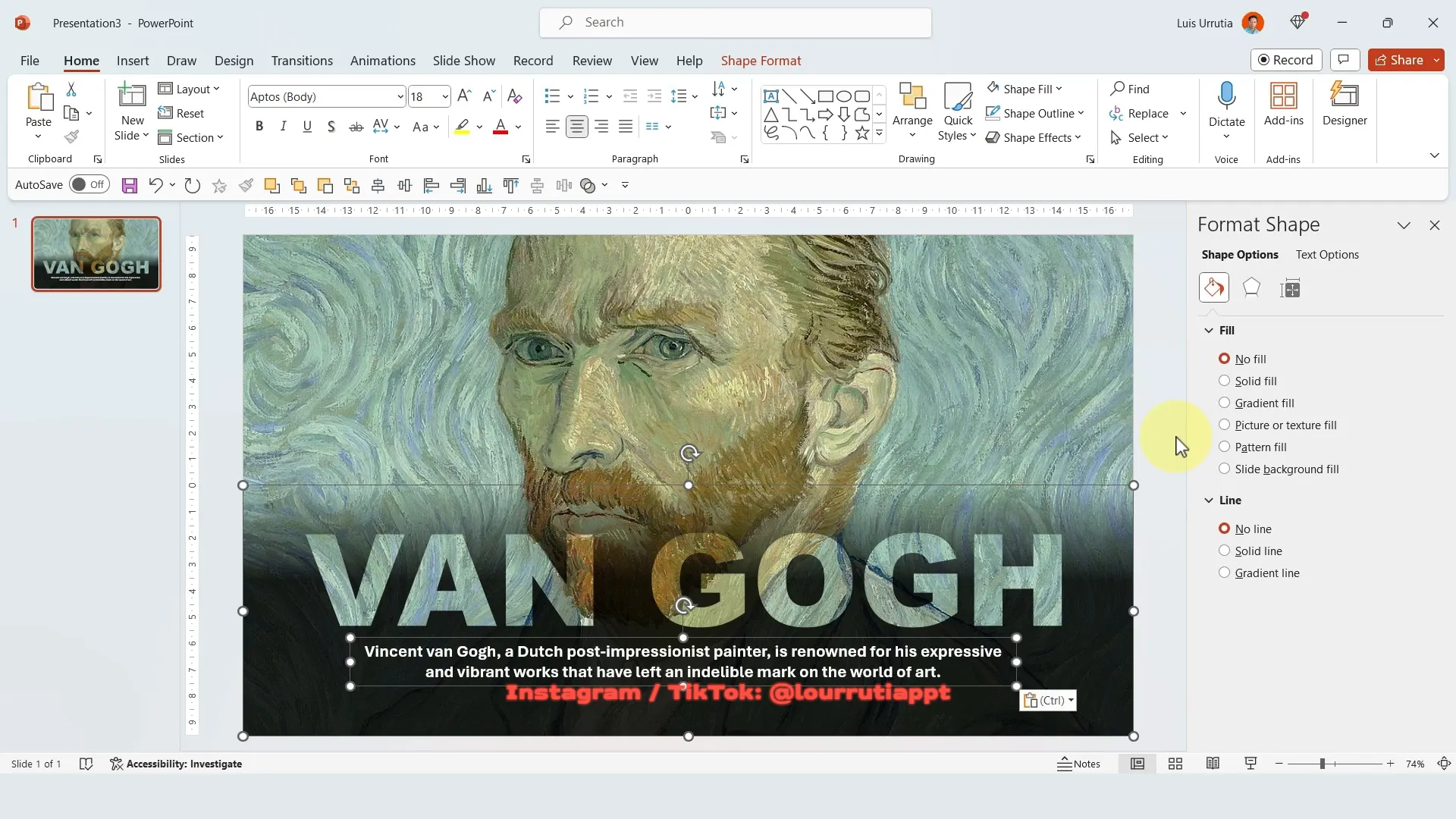 Applying Fly In animation to text overlay