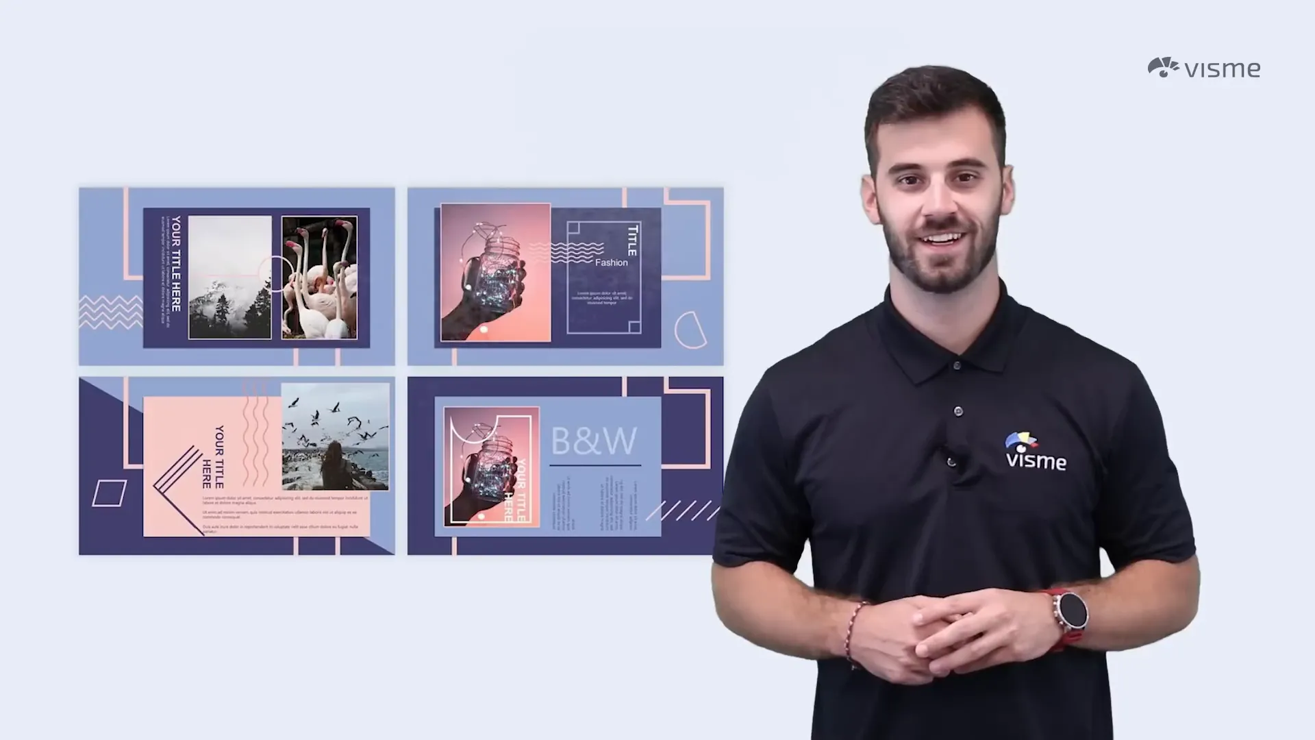 Color blocks organizing presentation information