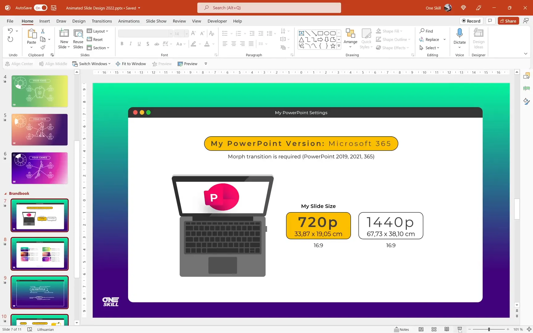 Starting the animated PowerPoint slide design tutorial