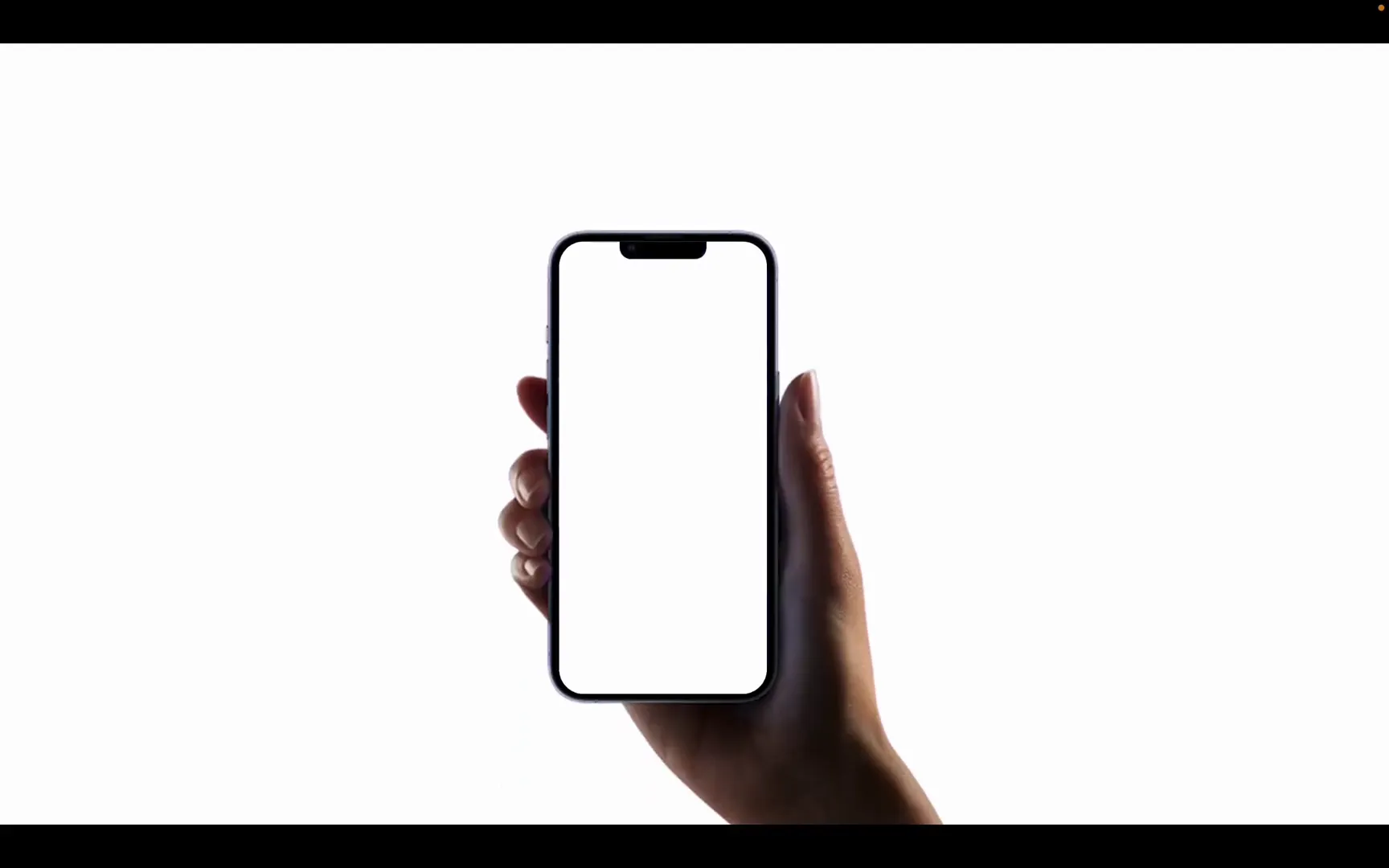 iPhone mockup with transparent screen area
