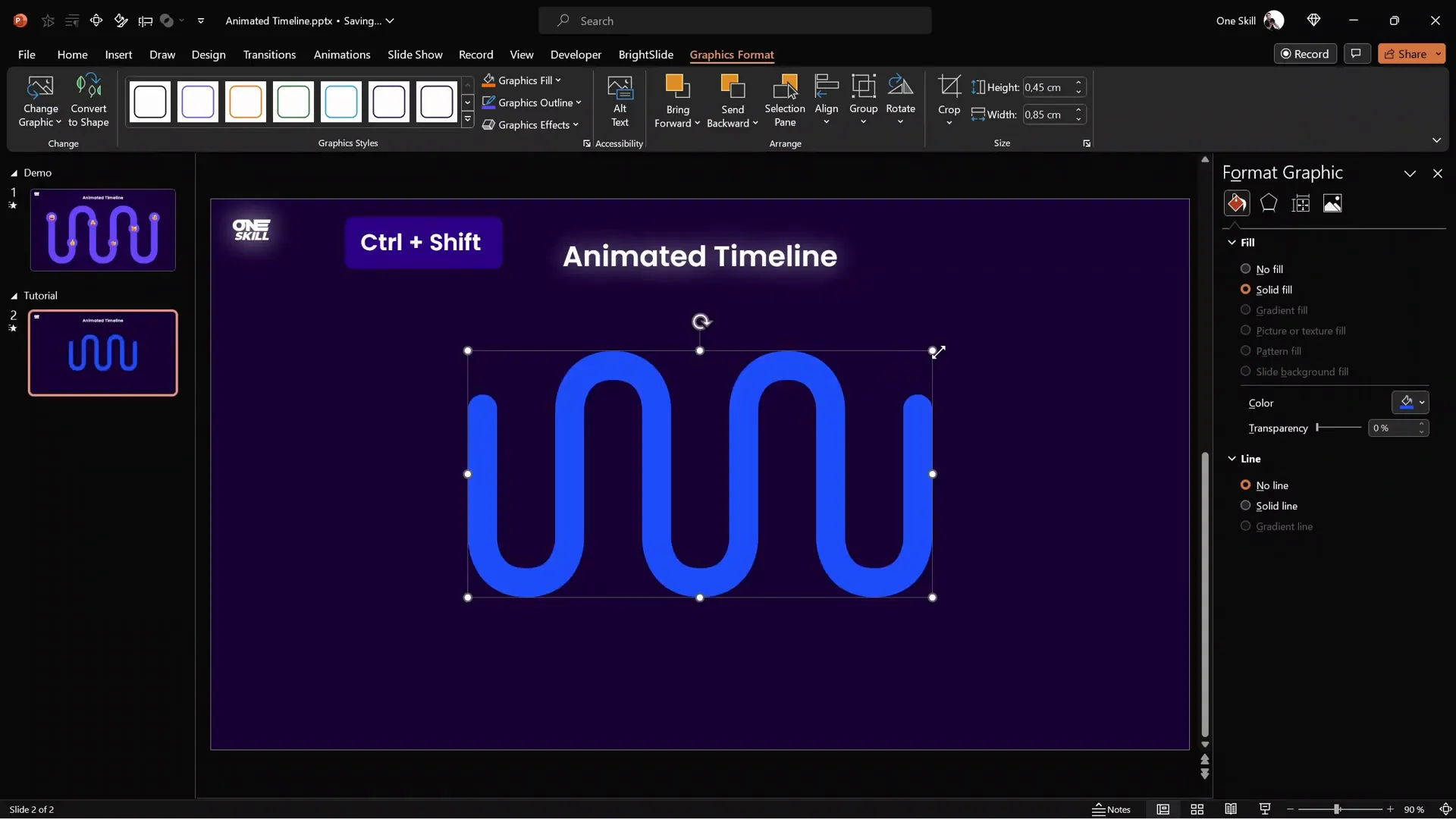 Importing SVG timeline shape into PowerPoint