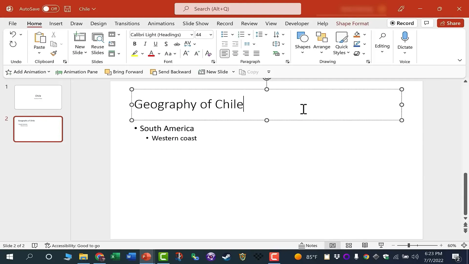 Moving text boxes in PowerPoint