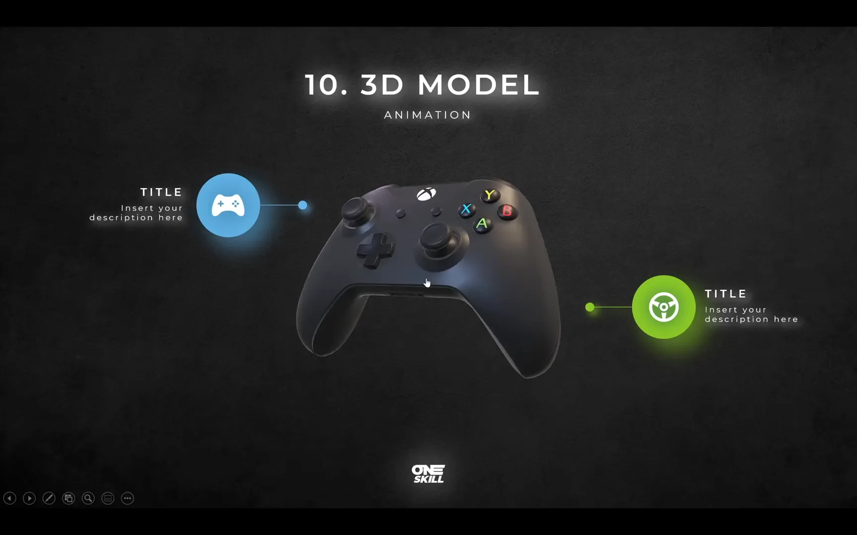 3D model controller spinning and jumping with animations