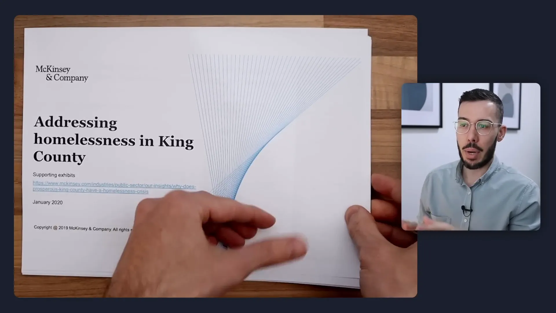 Example of a McKinsey slide deck on homelessness in King County