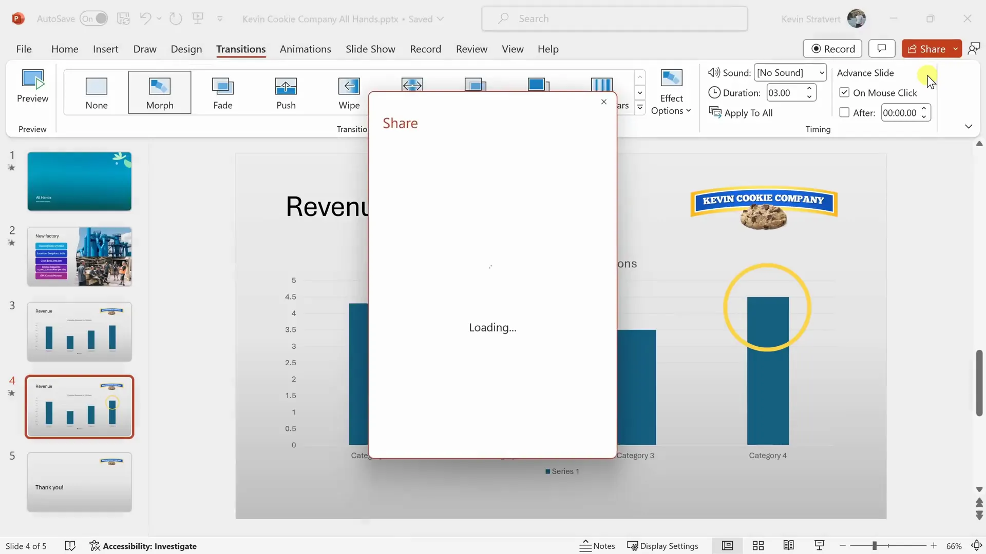Sharing presentation and adding comments