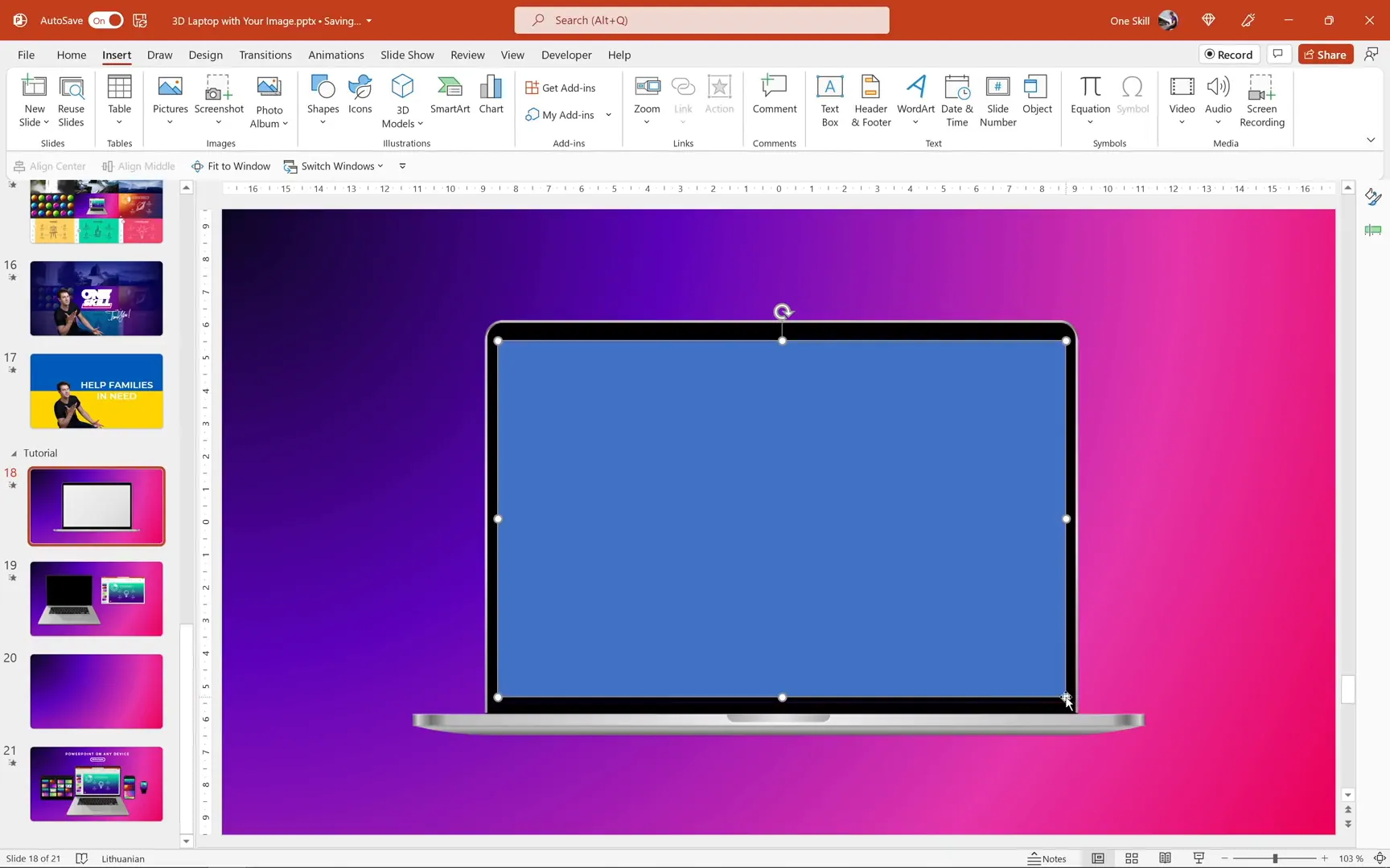 Drawing rectangle over laptop screen in photo