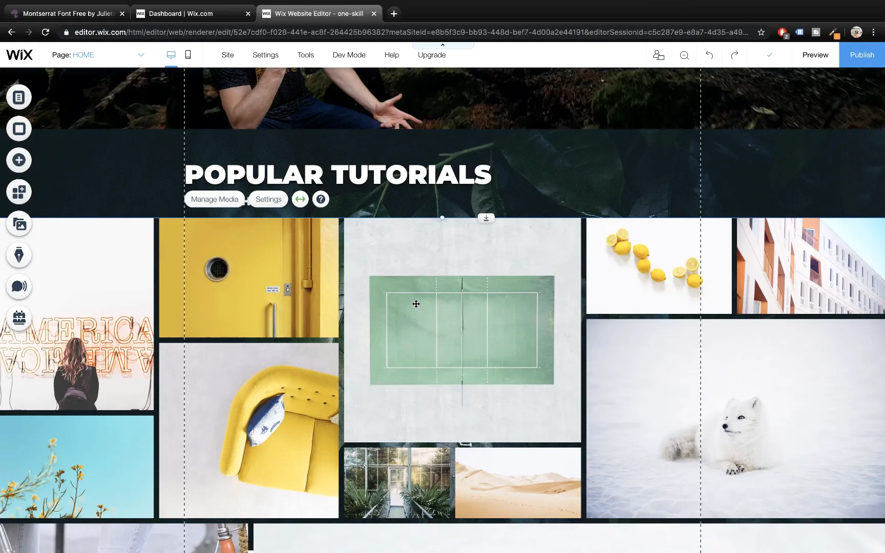 Adding and customizing Wix Pro Gallery