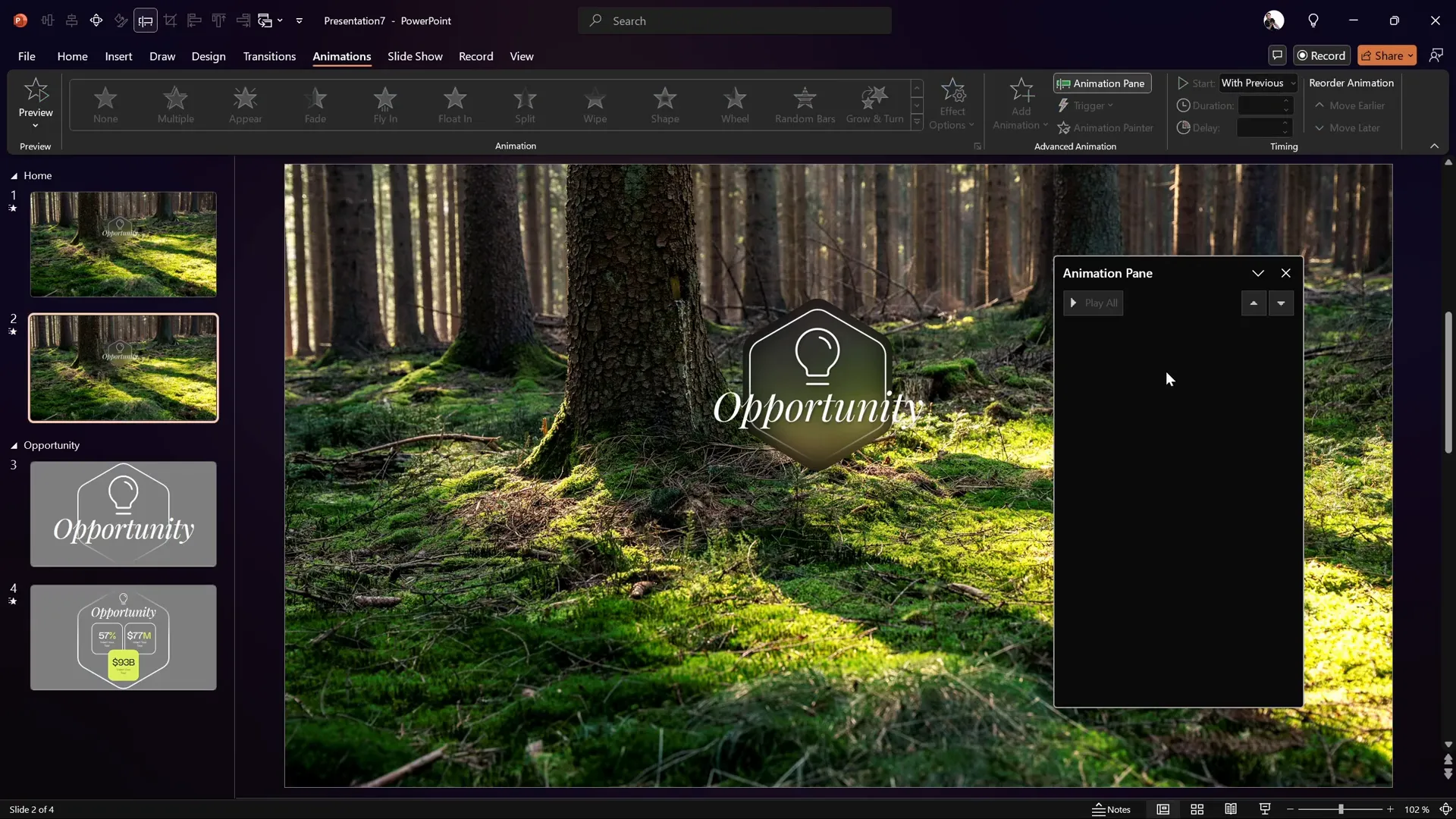 Using duplicate slides to control animation repetition