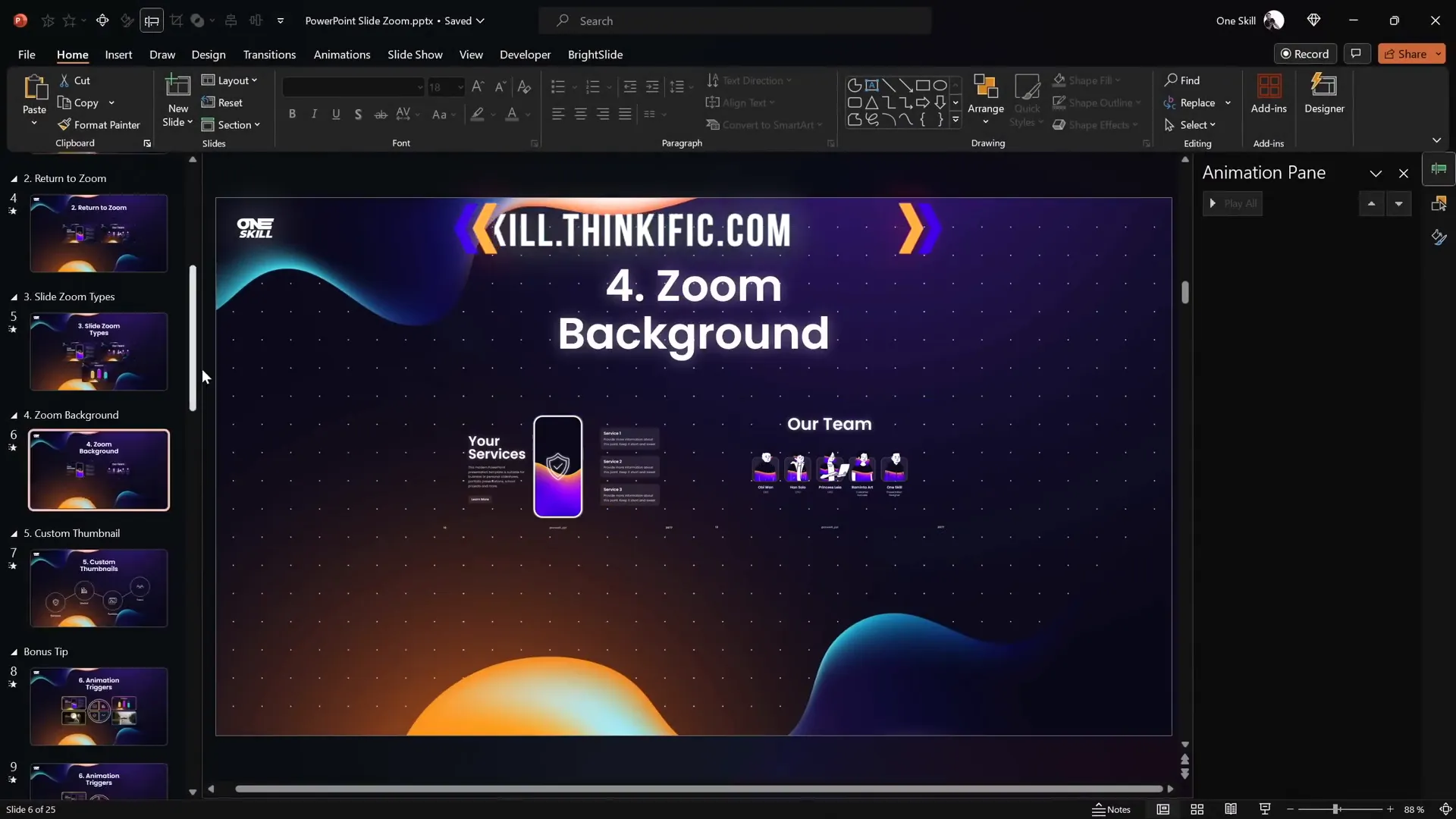 Summary of all slide zoom tips