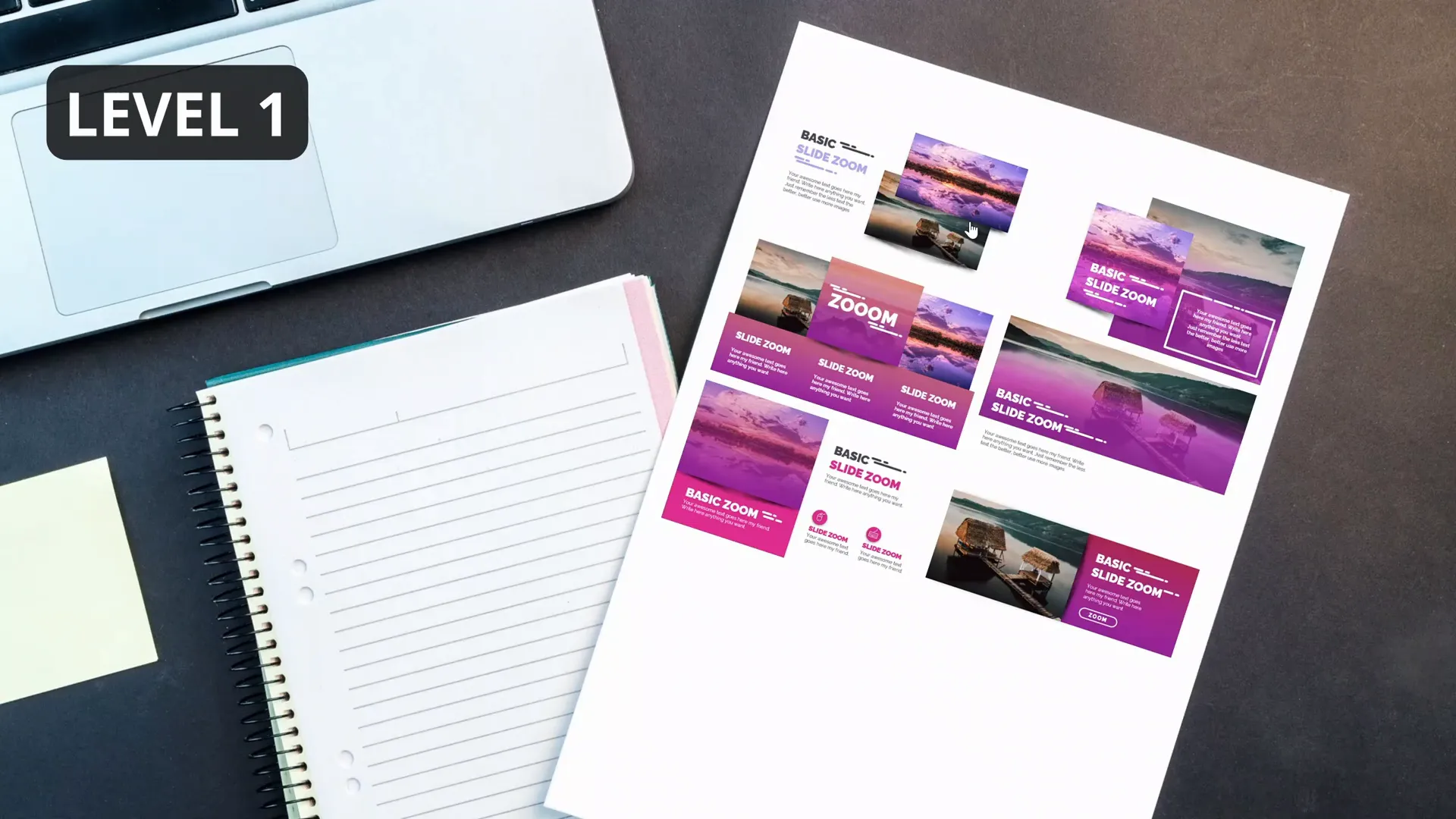 PowerPoint Level 1 slide zoom effect example