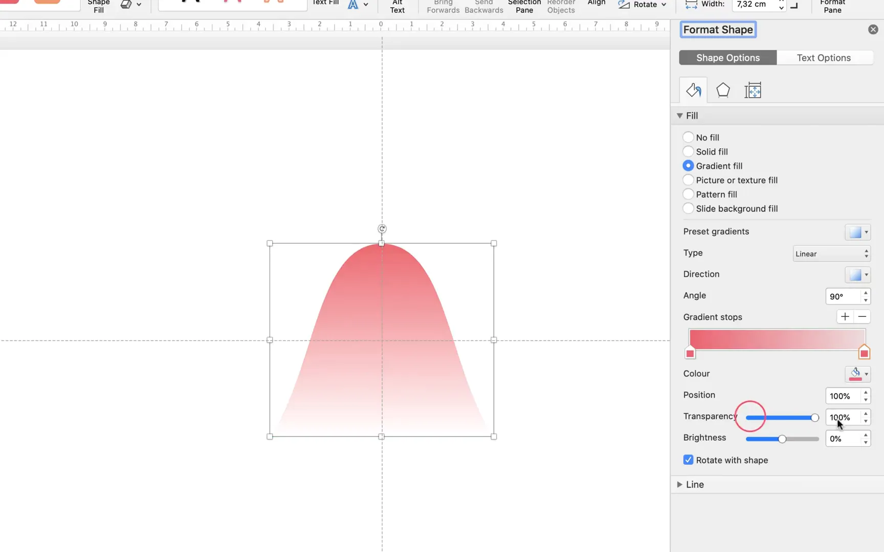 Applying gradient fill to custom shape