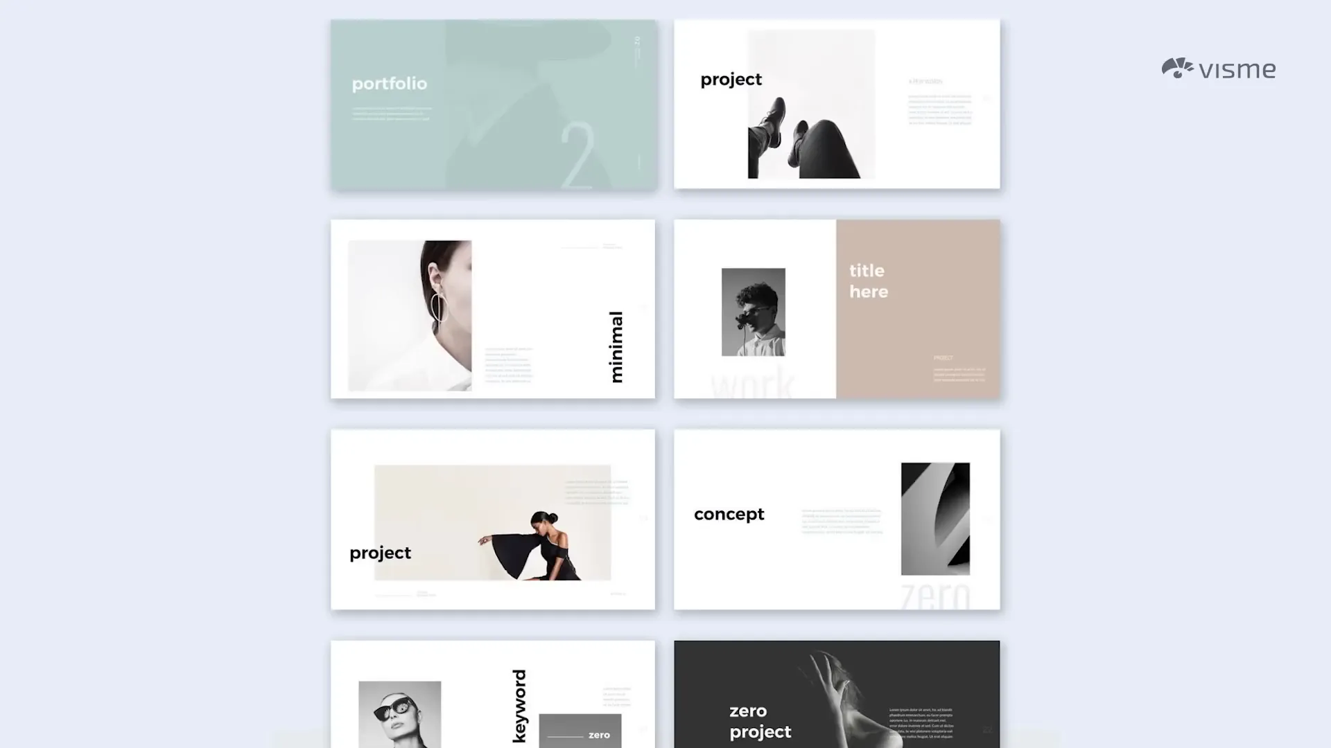 Minimalist clean presentation slides