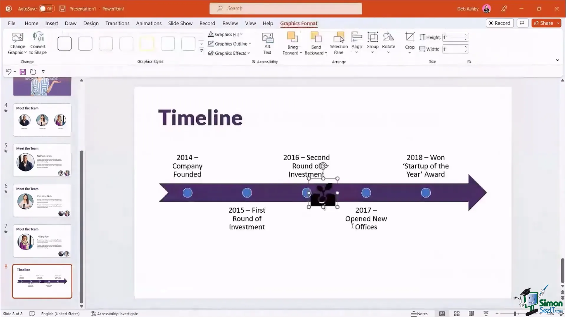 Customizing PowerPoint icons by ungrouping and recoloring