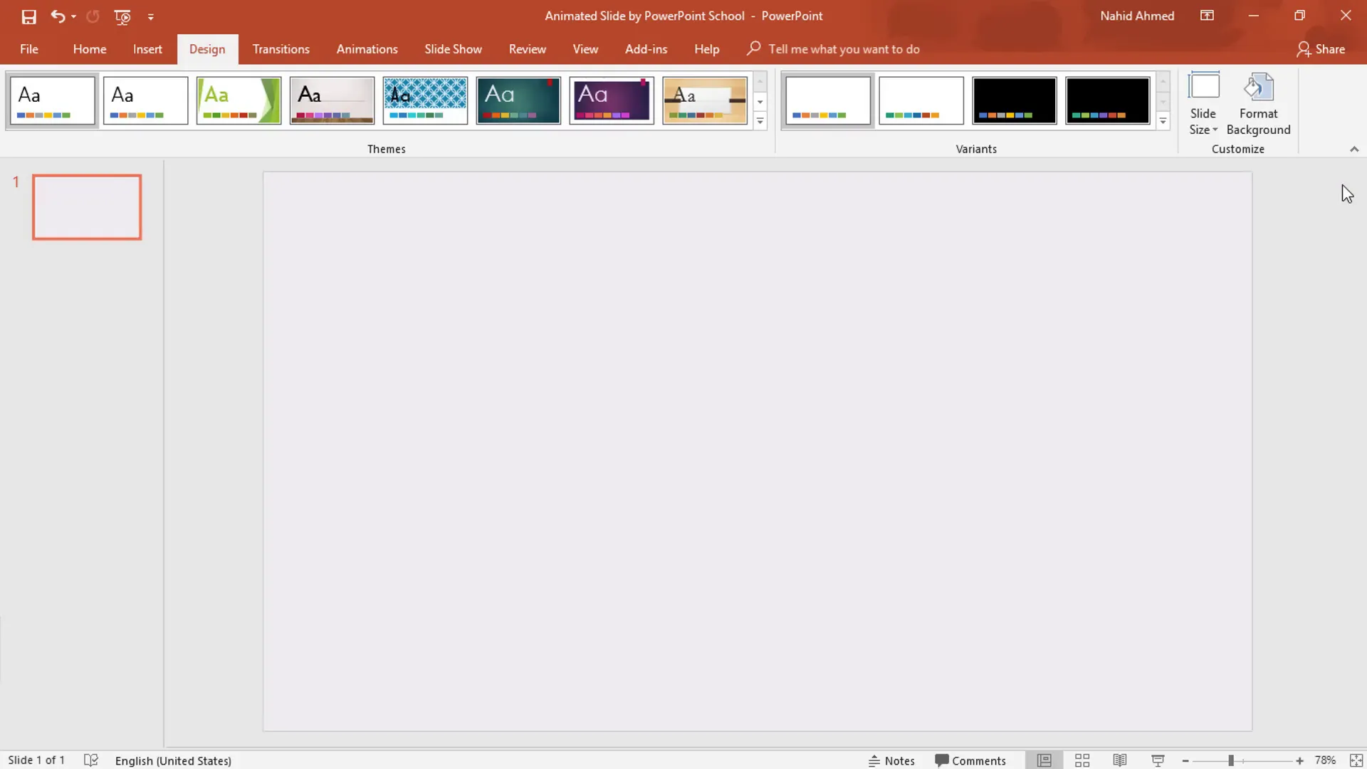 Changing background color to light gray in PowerPoint