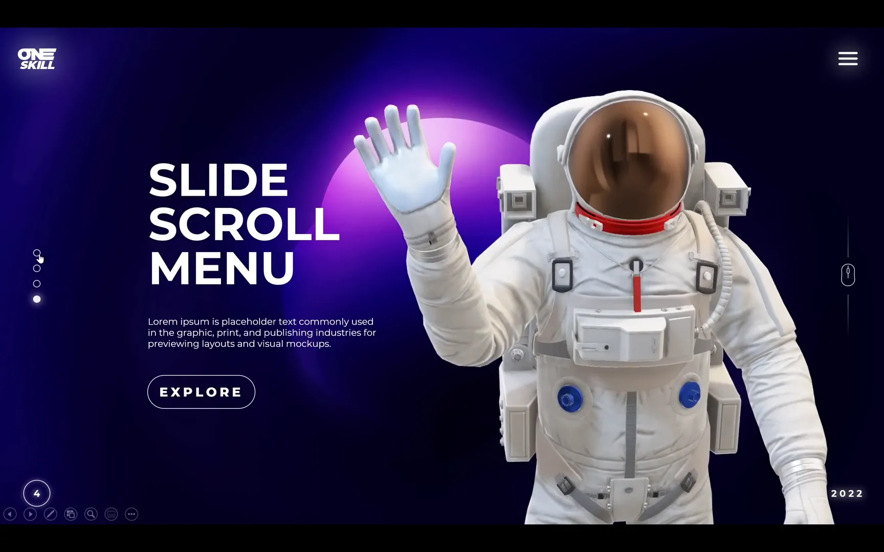 Testing clickable menu navigation in slideshow