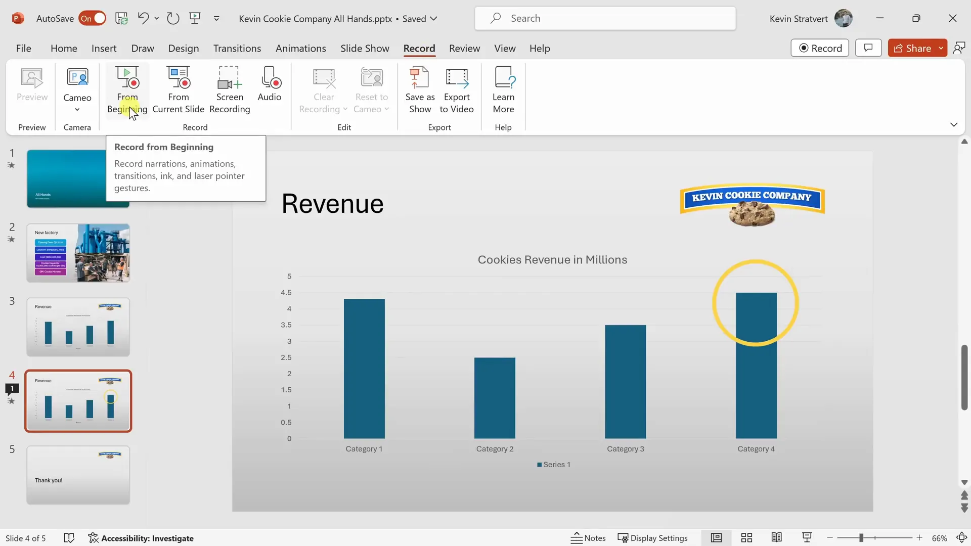 Recording presentation in PowerPoint