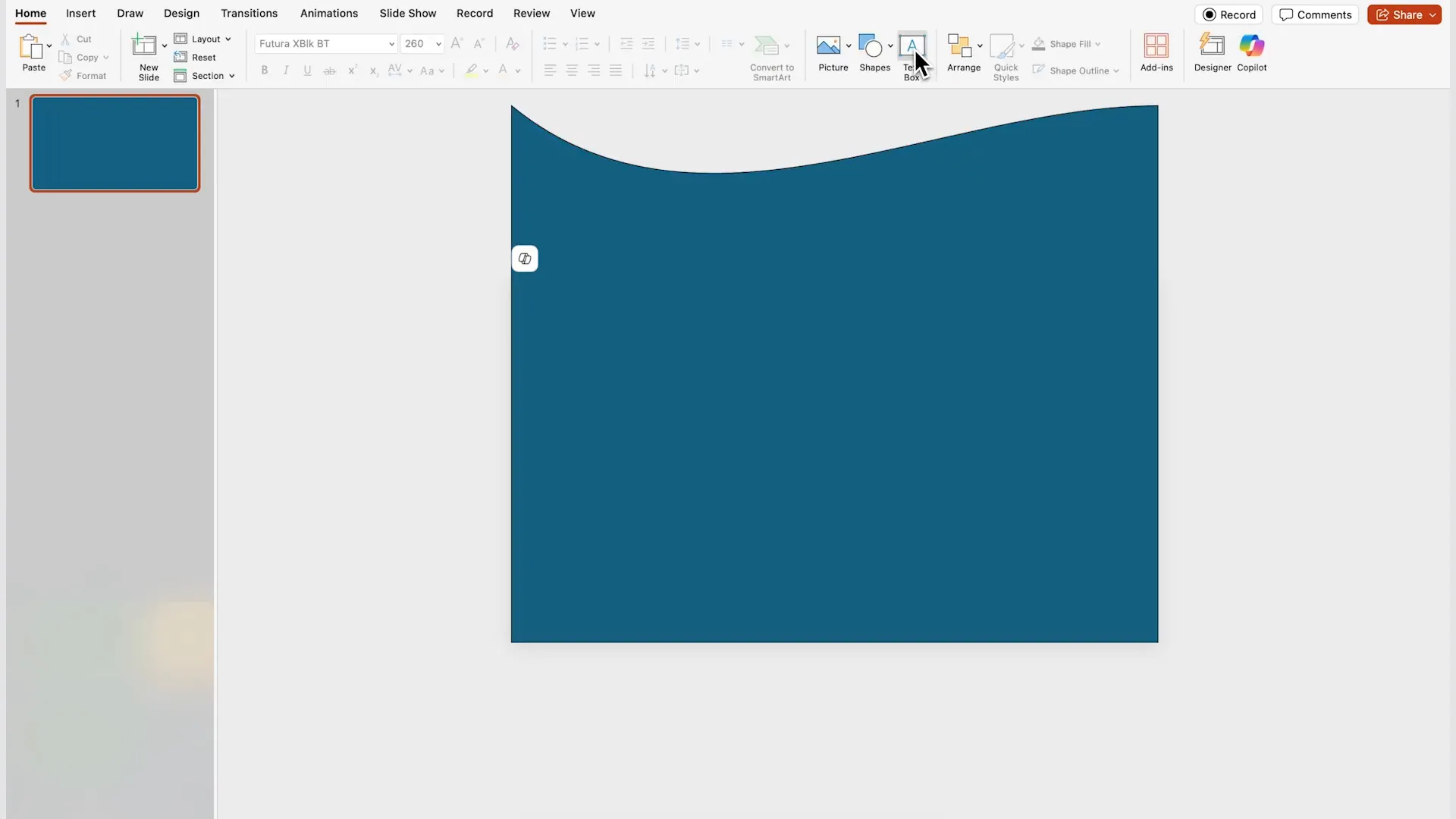 Adding large centered text over the wave mask