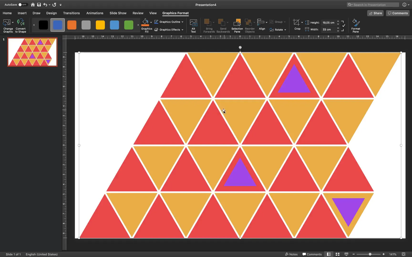 Imported SVG vector graphic in PowerPoint, ready for editing