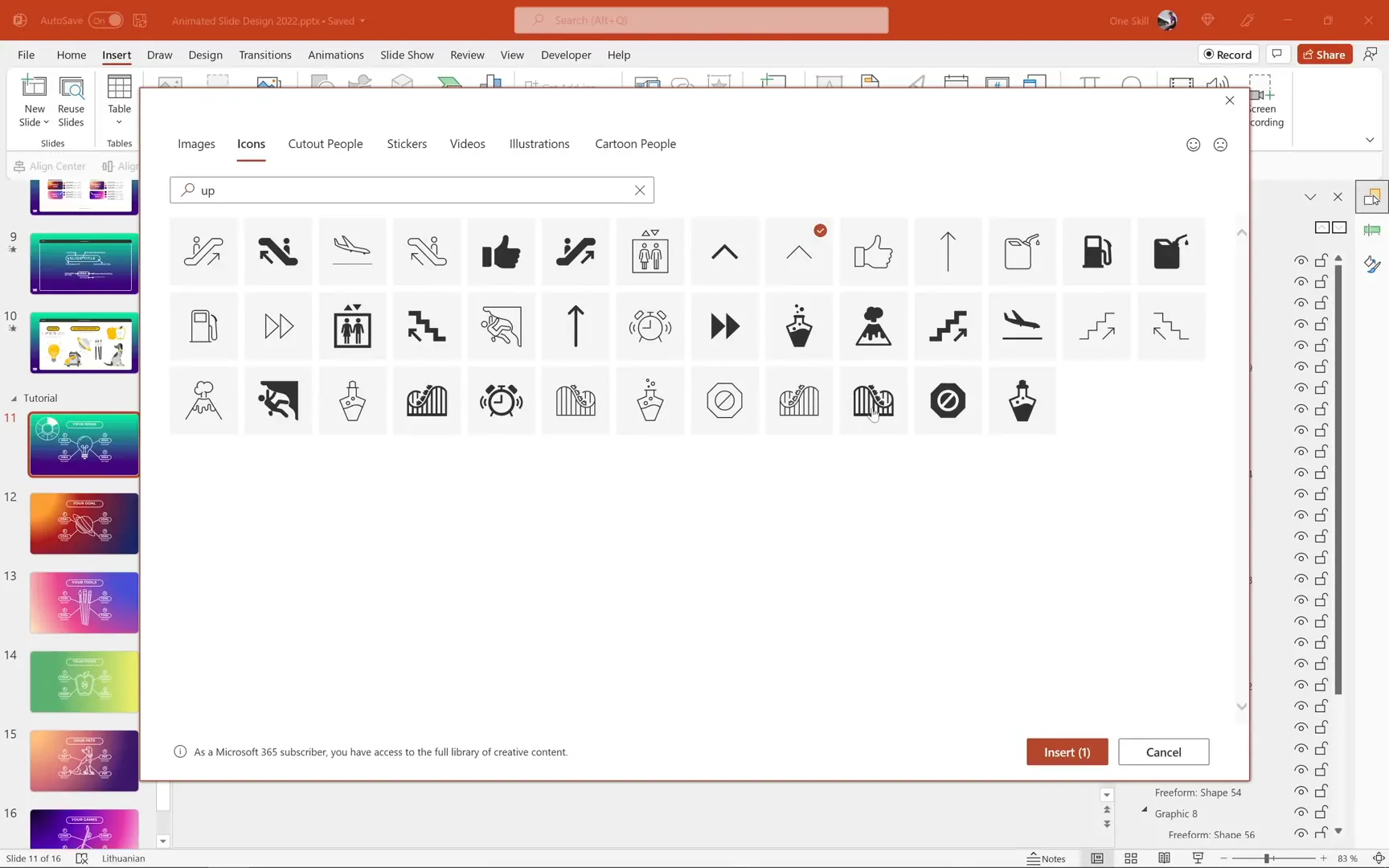 Adding up and down navigation buttons to menu