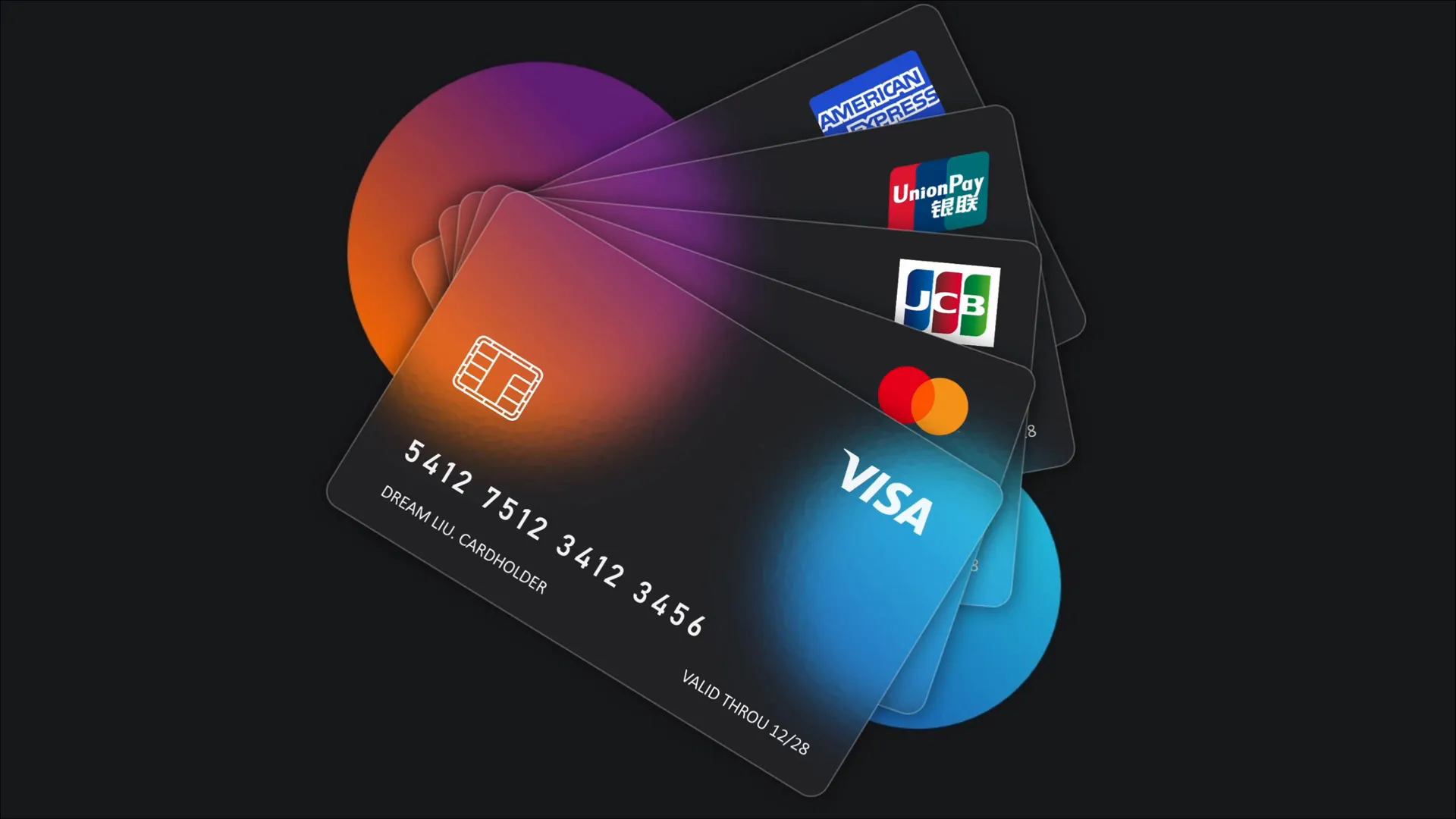 Morph transition effect creating card unfolding animation