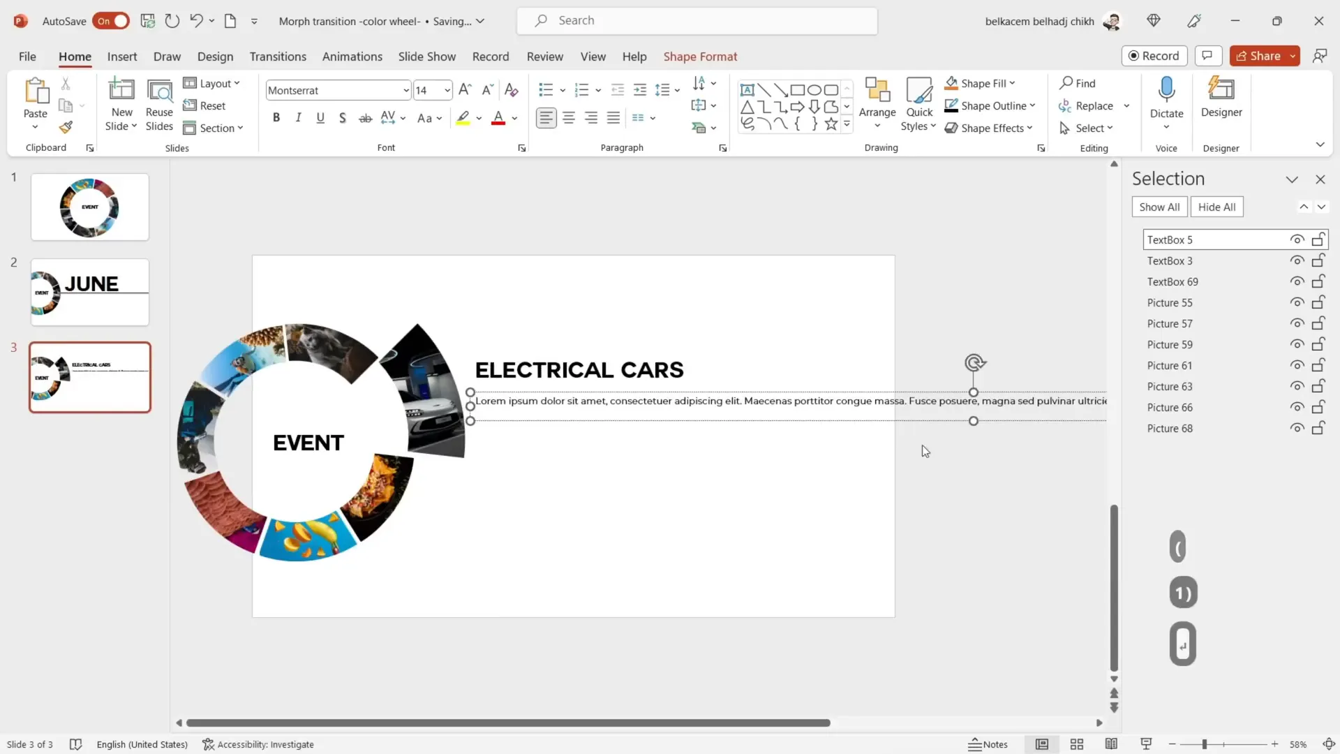 Generating placeholder text using PowerPoint's lorem function