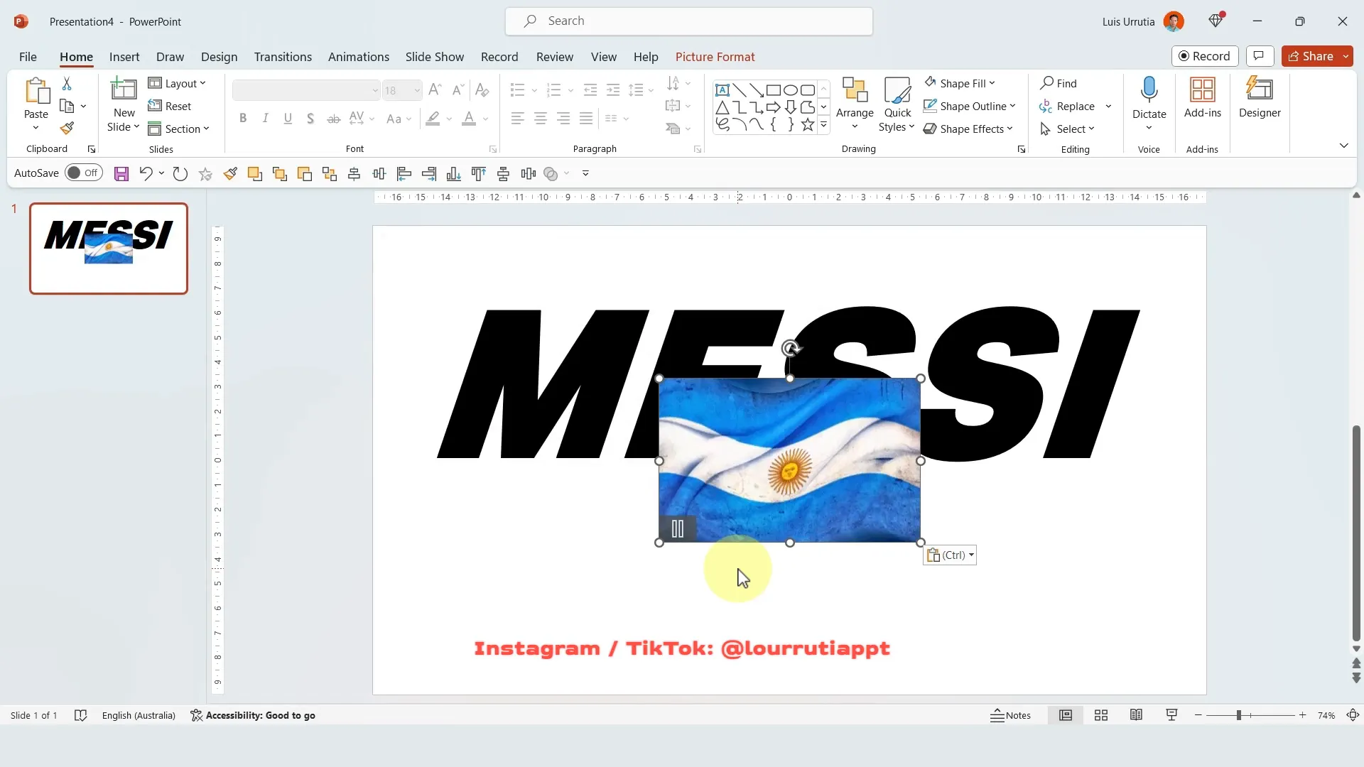 Inserting animated GIF over text